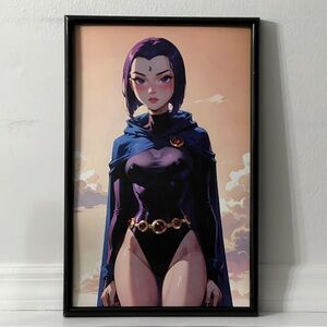 Teen Titans Raven Art pinup girl Poster